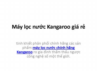 Máy lọc nước Kangaroo giá rẻ