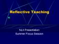 Reflective Teaching PowerPoint PPT Presentation