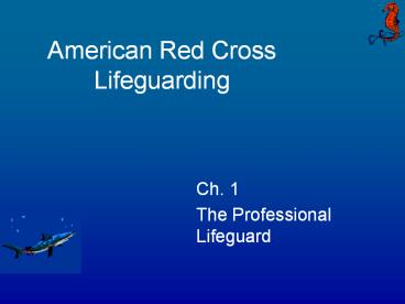 American Red Cross Lifeguarding