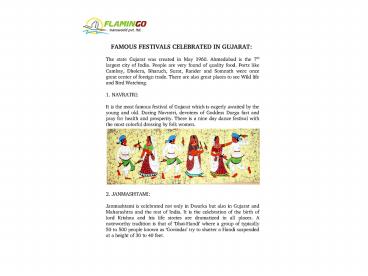 FAMOUS FESTIVALS CELEBRATED IN GUJARAT