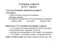 Probability judgment Ec101 Caltech PowerPoint PPT Presentation