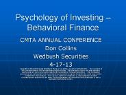 Psychology of Investing 