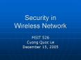 Security in Wireless Network PowerPoint PPT Presentation