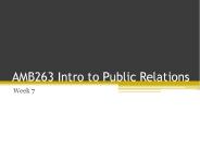AMB263 Intro to Public Relations