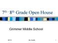 7th - 8th Grade Open House PowerPoint PPT Presentation