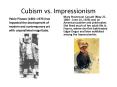 Cubism vs. Impressionism PowerPoint PPT Presentation