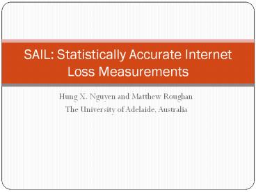 Hung X. Nguyen and Matthew Roughan