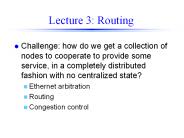 Lecture 3: Routing
