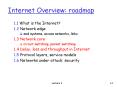 Internet Overview: roadmap PowerPoint PPT Presentation