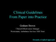 Clinical Guidelines From Paper into Practice