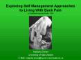 Exploring Self Management Approaches to Living With Back Pain La Danaide Auguste Rodin 1889 PowerPoint PPT Presentation