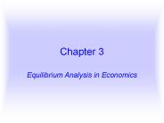Equilibrium Analysis in Economics