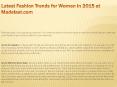 Latest Fashion Trends for Women in 2015 at Madelast.com PowerPoint PPT Presentation