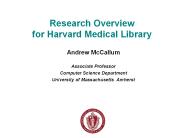 Research Overview for Harvard Medical Library