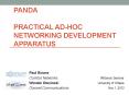 PANDA Practical Ad-hoc Networking Development Apparatus PowerPoint PPT Presentation
