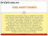 latest girl names