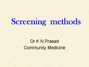 Screening methods