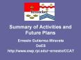 Summary of Activities and Future Plans PowerPoint PPT Presentation