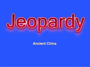 POWERPOINT JEOPARDY