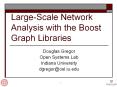 Large-Scale Network Analysis with the Boost Graph Libraries PowerPoint PPT Presentation