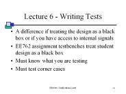Lecture 6 - Writing Tests