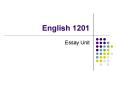 English 1201 PowerPoint PPT Presentation