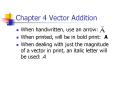 Chapter 4 Vector Addition PowerPoint PPT Presentation