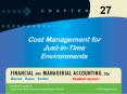 Cost Management for Just-in-Time Environments PowerPoint PPT Presentation