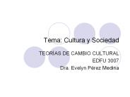 Tema: Cultura y Sociedad