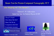 Beam Test for Proton Computed Tomography PCT
