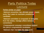 Party Politics Today Lecture