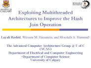 Exploiting Multithreaded Architectures to Improve the Hash Join Operation