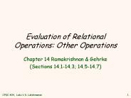 Evaluation of Relational Operations: Other Operations