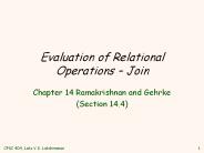 Evaluation of Relational Operations 
