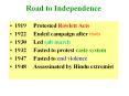 Road to Independence PowerPoint PPT Presentation