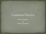 Parts of Speech