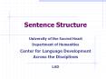Sentence Structure PowerPoint PPT Presentation