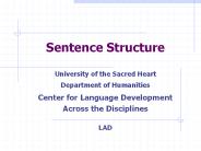 Sentence Structure