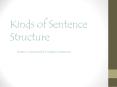 Kinds of Sentence Structure PowerPoint PPT Presentation