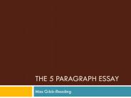 The 5 paragraph essay