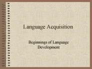 Language Acquisition