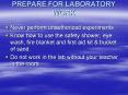 PREPARE FOR LABORATORY WORK PowerPoint PPT Presentation