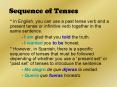 Sequence of Tenses PowerPoint PPT Presentation
