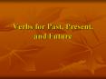Verbs for Past, Present, and Future PowerPoint PPT Presentation