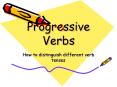 Progressive Verbs PowerPoint PPT Presentation