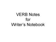 VERB Notes for Writer