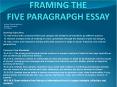 FRAMING THE FIVE PARAGRAPGH ESSAY PowerPoint PPT Presentation