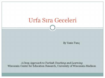 Urfa Sira Geceleri