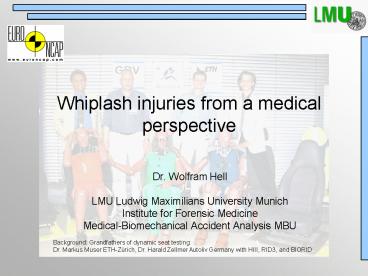Whiplash injuries from a medical perspective
