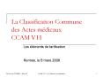 La Classification Commune des Actes m PowerPoint PPT Presentation